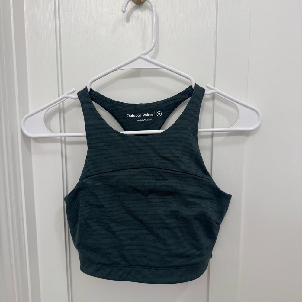 Outdoor Voices Green Sports Bra